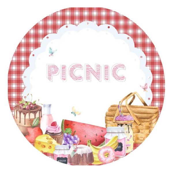Painel Redondo 50x50 - Picnic