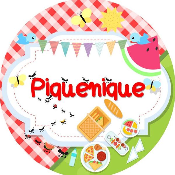 Painel Redondo 50x50 - Picnic