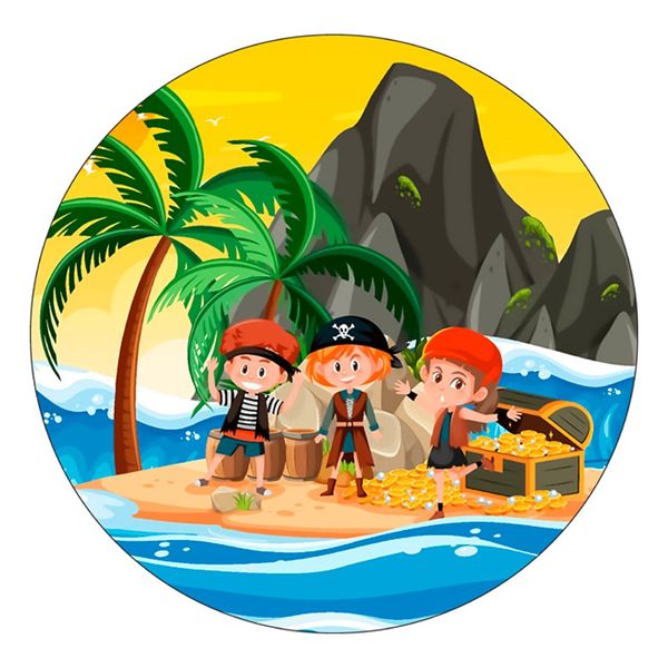 Painel Redondo 50x50 - Piratas