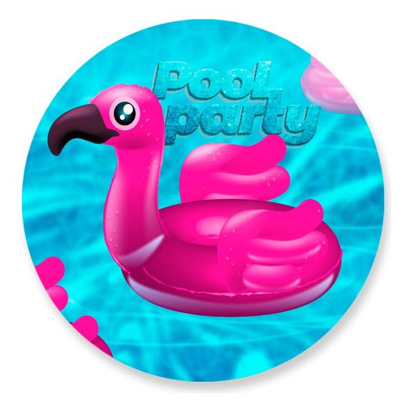 Painel Redondo 50x50 - Pool Party