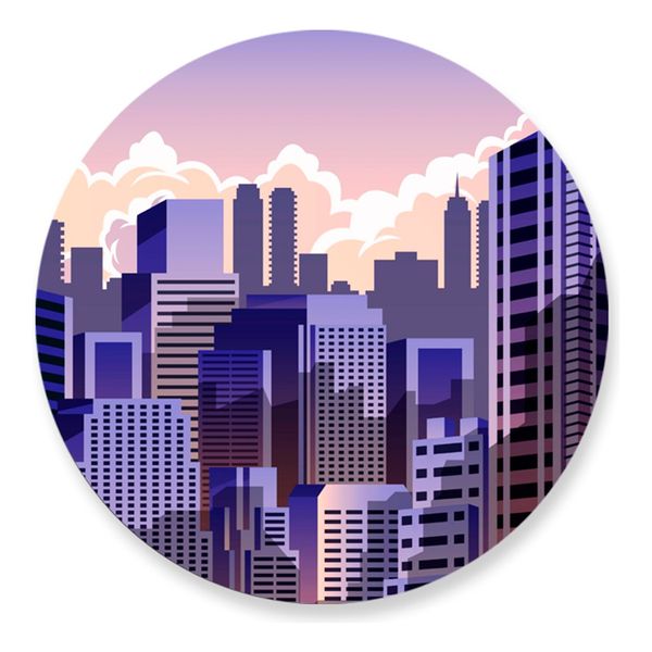 Painel Redondo 50x50 - Prédios