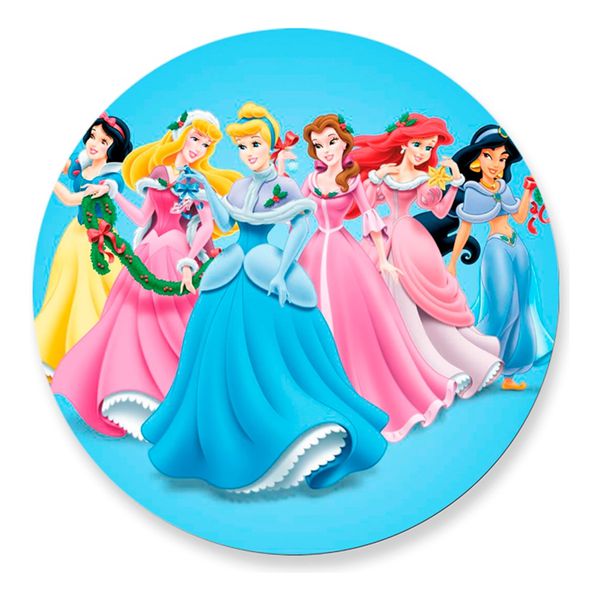 Painel Redondo 50x50 - Princesas