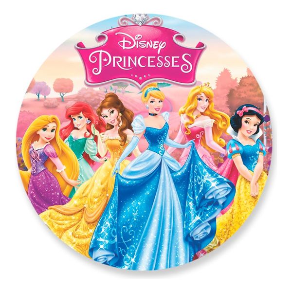 Painel Redondo 50x50 - Princesas