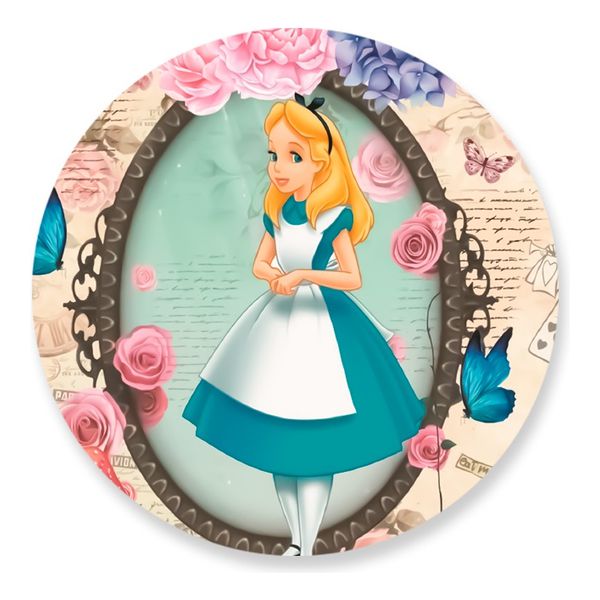 Painel Redondo 50x50 - Princesas