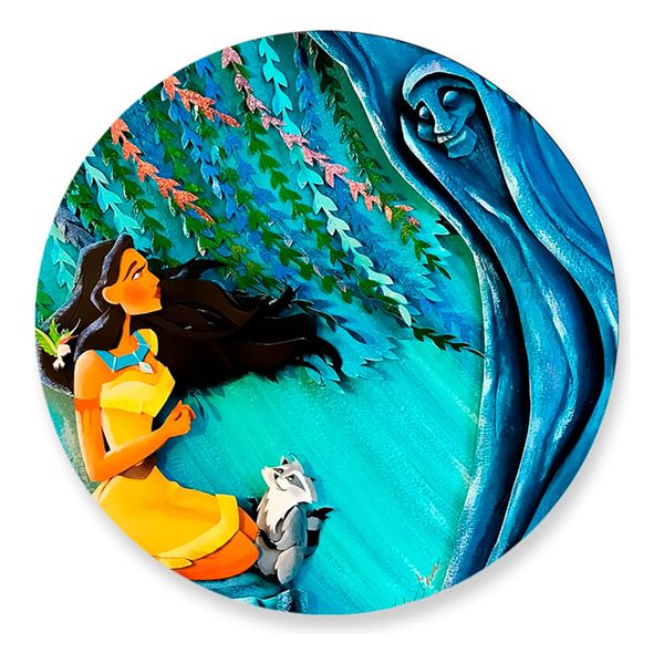 Painel Redondo 50x50 - Princesas