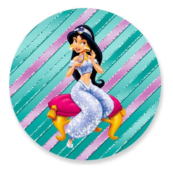 Painel Redondo 50x50 - Princesas