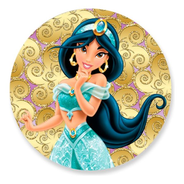 Painel Redondo 50x50 - Princesas