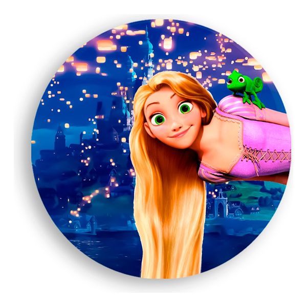 Painel Redondo 50x50 - Rapunzel