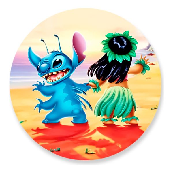 Painel Redondo 50x50 - Stitch