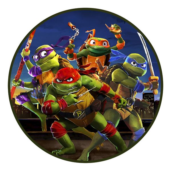 Painel Redondo 50x50 - Tartarugas Ninja