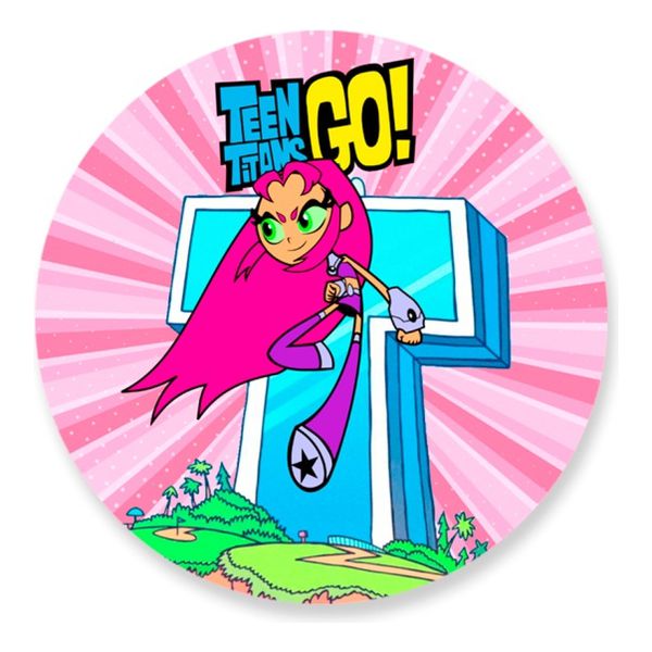 Painel Redondo 50x50 - Teen Titans