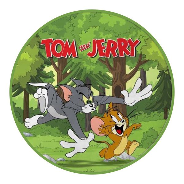 Painel Redondo 50x50 - Tom e Jerry