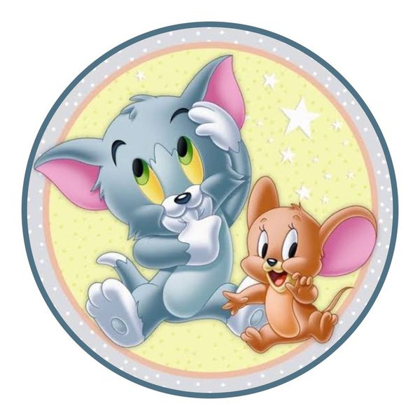 Painel Redondo 50x50 - Tom e Jerry