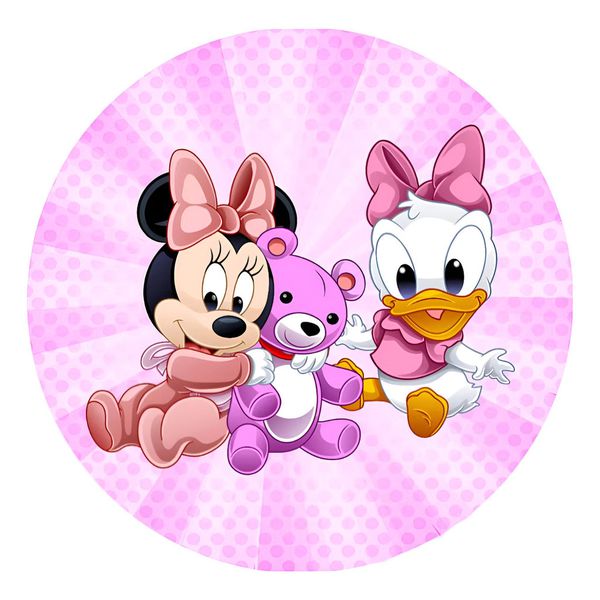 Painel Redondo 50x50 - Turma do Mickey Baby