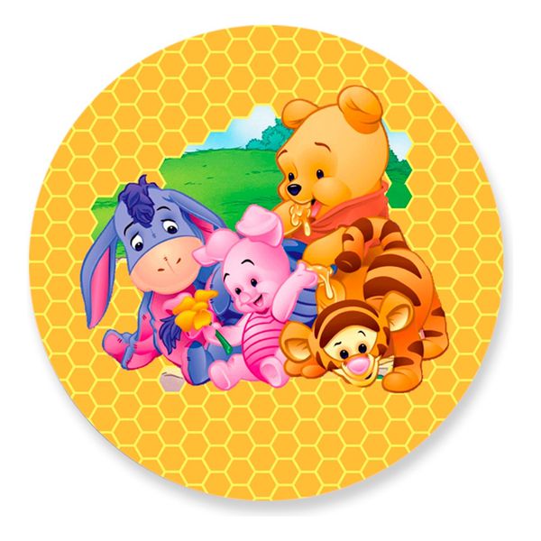 Painel Redondo 50x50 - Ursinho Puff