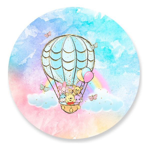 Painel Redondo 50x50 - Ursinho Puff