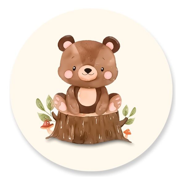 Painel Redondo 50x50 - Urso