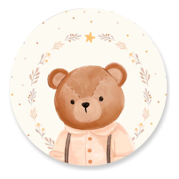 Painel Redondo 50x50 - Urso