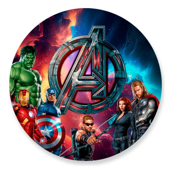 Painel Redondo 50x50 - Vingadores