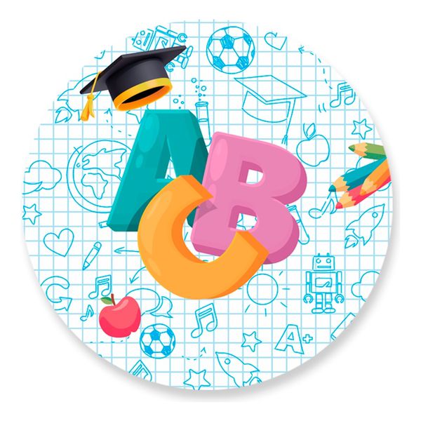 Painel Redondo 50x50 - Volta às Aulas