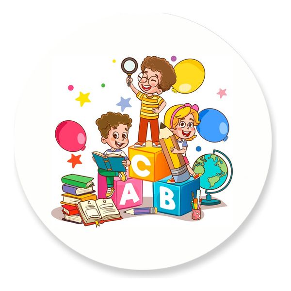 Painel Redondo 50x50 - Volta às Aulas