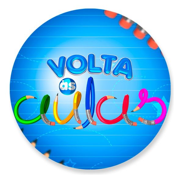 Painel Redondo 50x50 - Volta às Aulas