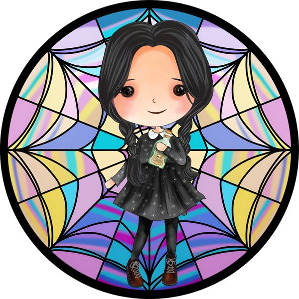 Painel Redondo 50x50 - Wandinha