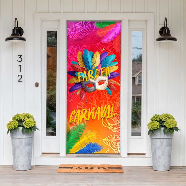Capa De Porta Para Decoração Carnaval