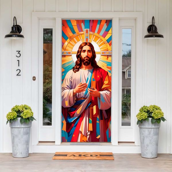 Capa De Porta Para Decoração Jesus 5