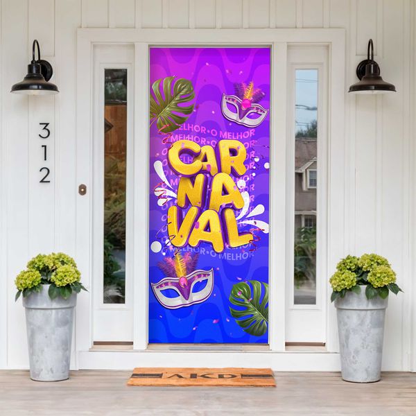 Capa De Porta Para Decoração Carnaval 3