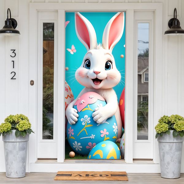 Capa De Porta Para Decoração Páscoa 5