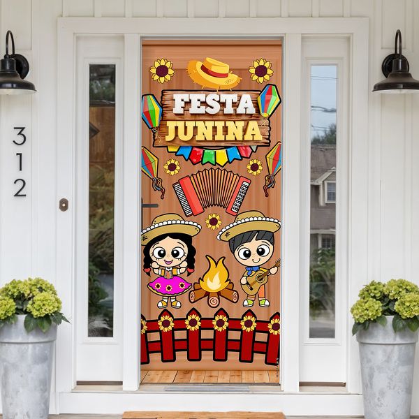 Capa De Porta Para Decoração Tema Festa Junina 2