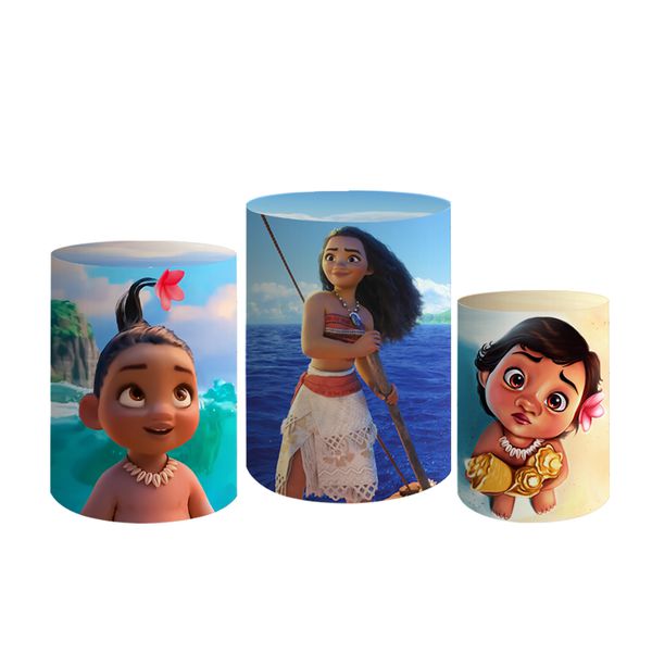 Trio De Cilindros Para Festas Moana