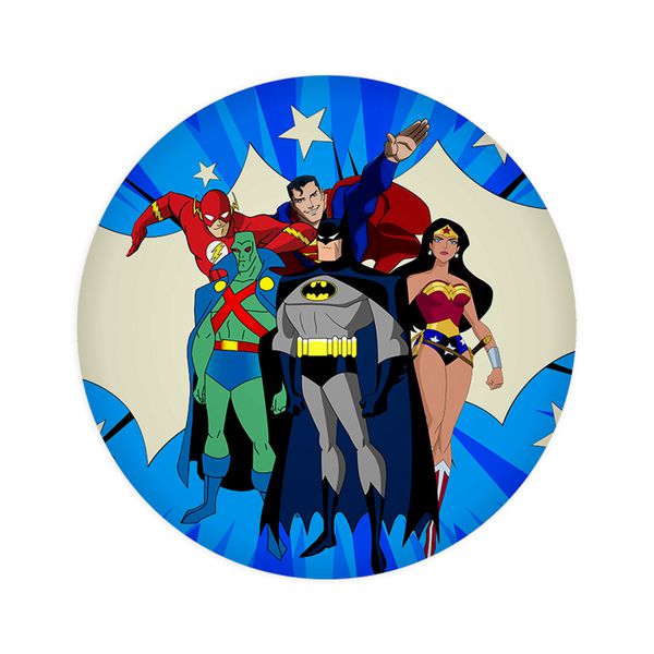 Painel De Festa Redondo Liga da Justiça