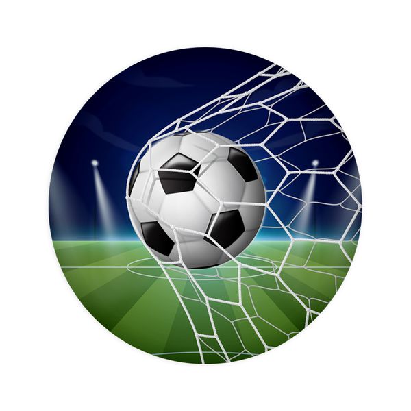 Painel De Festa Redondo Futebol Bola Gol