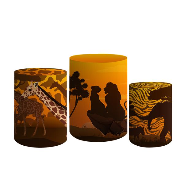 Trio De Cilindros Para Festa Rei Leão Selva