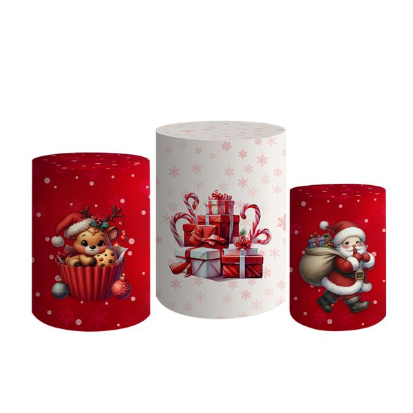 Trio De Cilindros Para Festa Papai Noel Natal Fofo