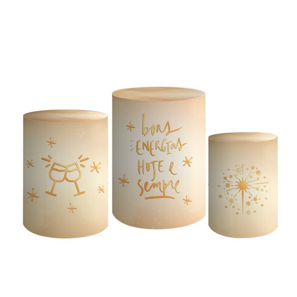 Trio De Cilindros Para Festa Feliz Ano Novo Virada