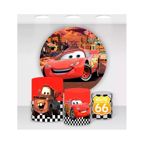 Kit Capa Painel Sublimado + 3 Capas De Cilindro - Carros