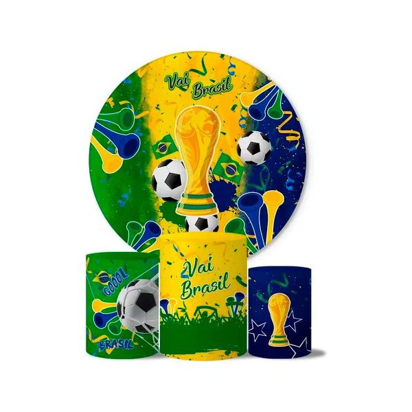 Kit Capa Painel Sublimado + 3 Capas De Cilindro - Brasil
