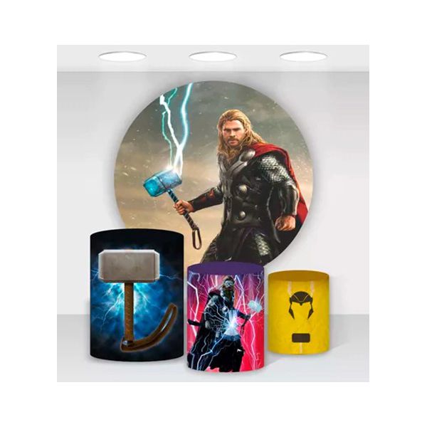 Kit Capa Painel Sublimado + 3 Capas De Cilindro - Thor