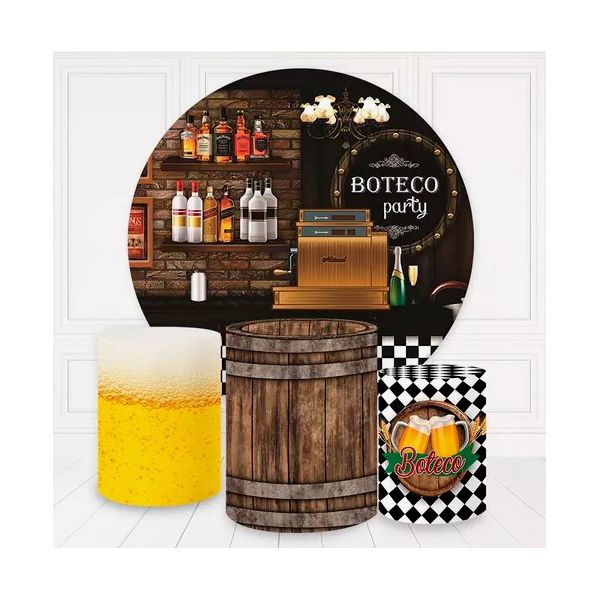 Kit Capa Painel Sublimado + 3 Capas De Cilindro - Boteco
