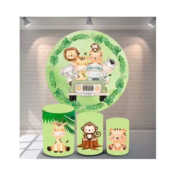 Kit Capa Painel Sublimado + 3 Capas De Cilindro - Safari