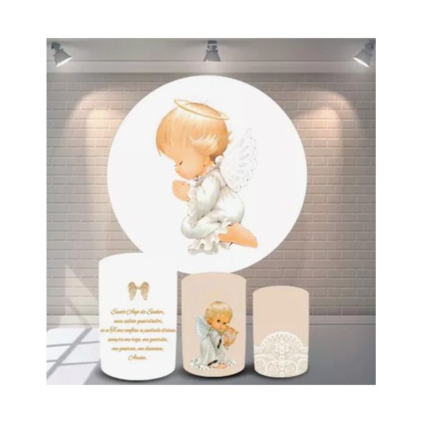 Kit Capa Painel Sublimado + 3 Capas De Cilindro - Anjo