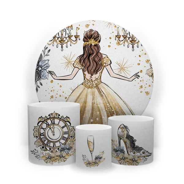 Kit Capa Painel Sublimado + 3 Capas De Cilindro - 15 Anos