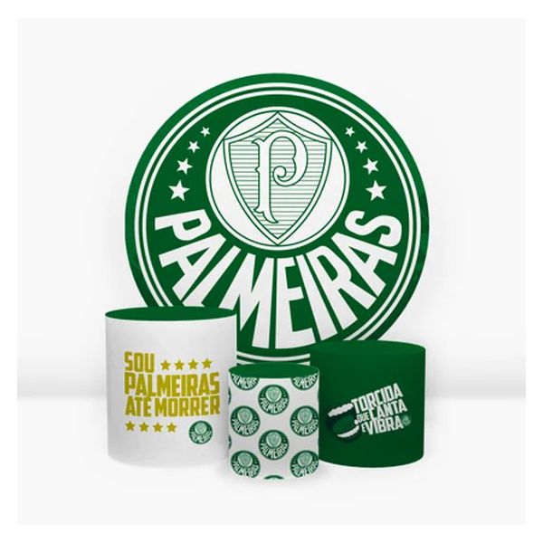 Kit Capa Painel Sublimado + 3 Capas De Cilindro - Palmeiras