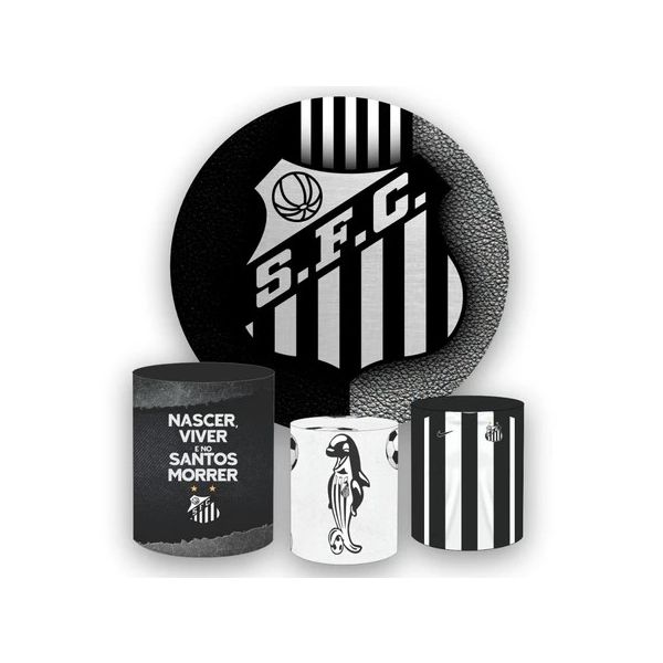 Kit Capa Painel Sublimado + 3 Capas De Cilindro - Santos
