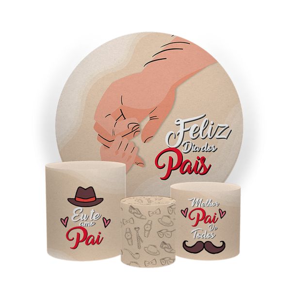 Kit Capa Painel Sublimado + 3 Capas De Cilindro - Dia dos Pais