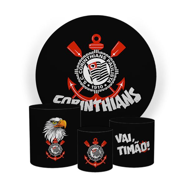 Kit Capa Painel Sublimado + 3 Capas De Cilindro - Corinthians