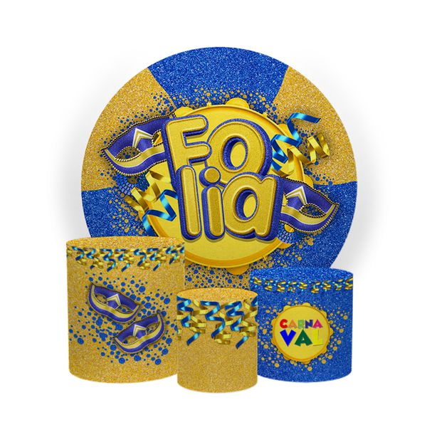 Kit Capa Painel Sublimado + 3 Capas De Cilindro - Carnaval